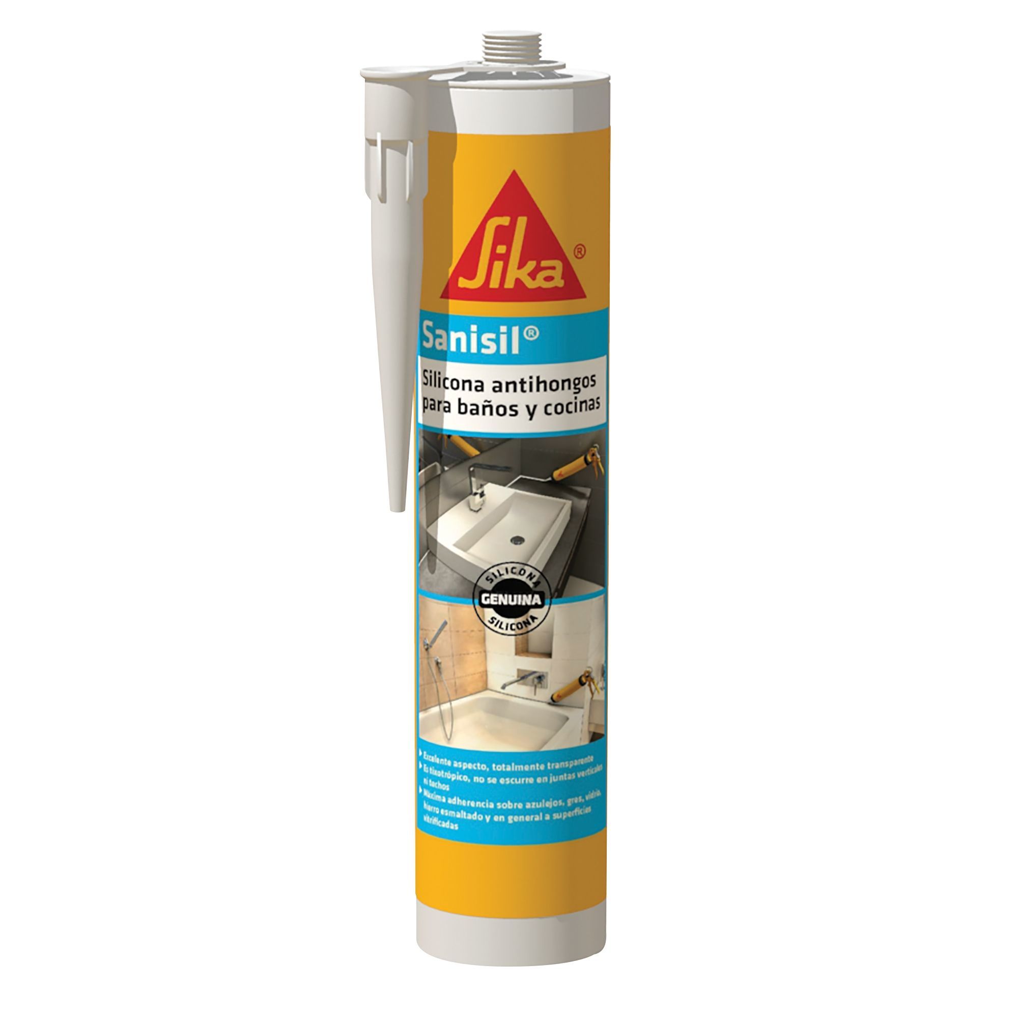 Sika Sanisil Silicona Antihongos para Baños y Cocinas 280cc