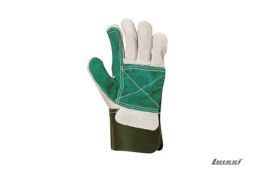 Guantes Cen Cuuero Reforzado Lona Sacob.1015rfg