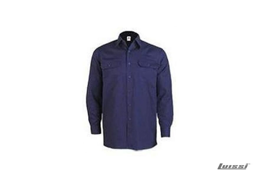Camisa Gabardina Azul T.M