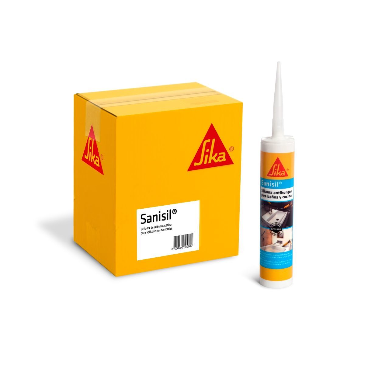 Sika Sanisil Silicona Antihongos para Baños y Cocinas 280cc