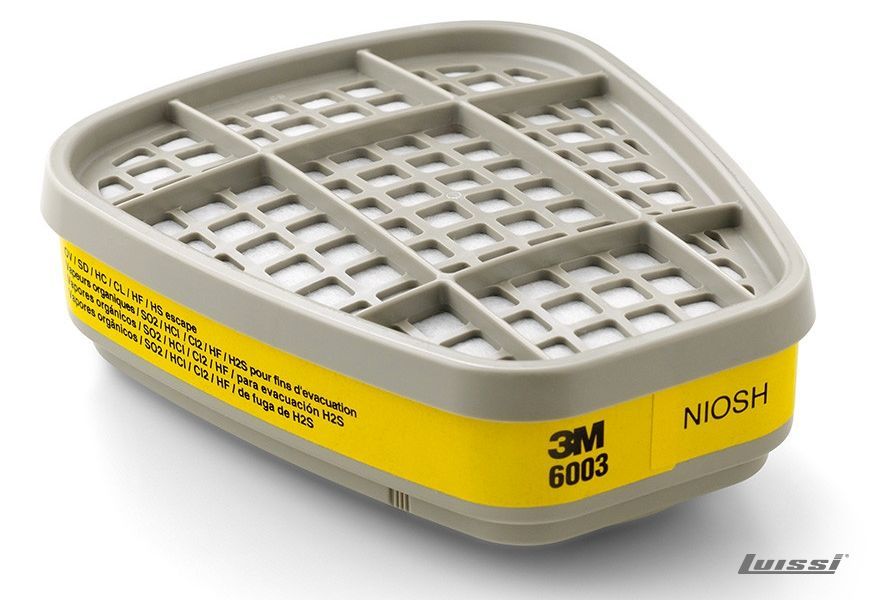 Cartucho 3M para Vapores Orgánicos y Gases Ácidos Modelo 6003
