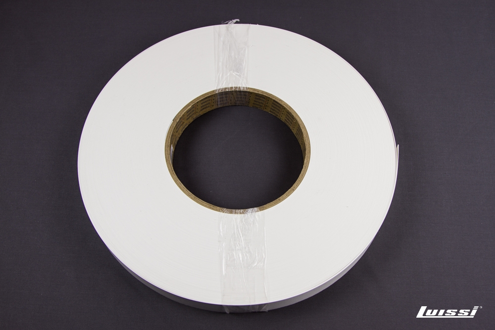 Canto ABS blanco 45 mm. x 1 mm.