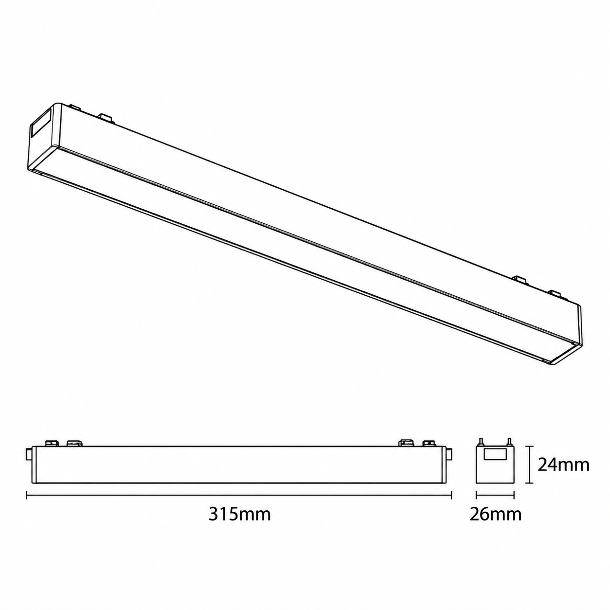 LINEAR LIGHT - Compatible con riel CX
