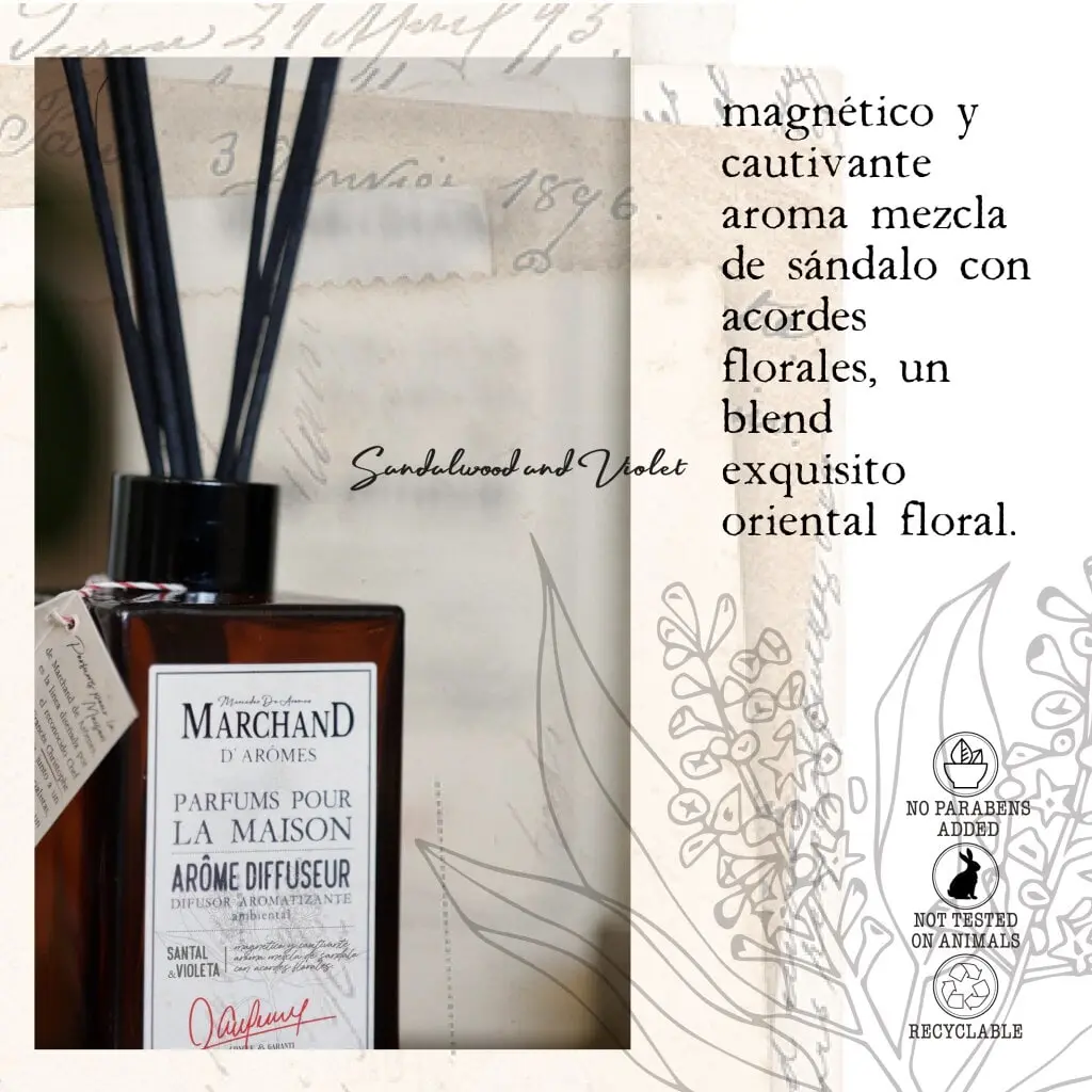 Difusor de Varilla MDA Santal & Violeta