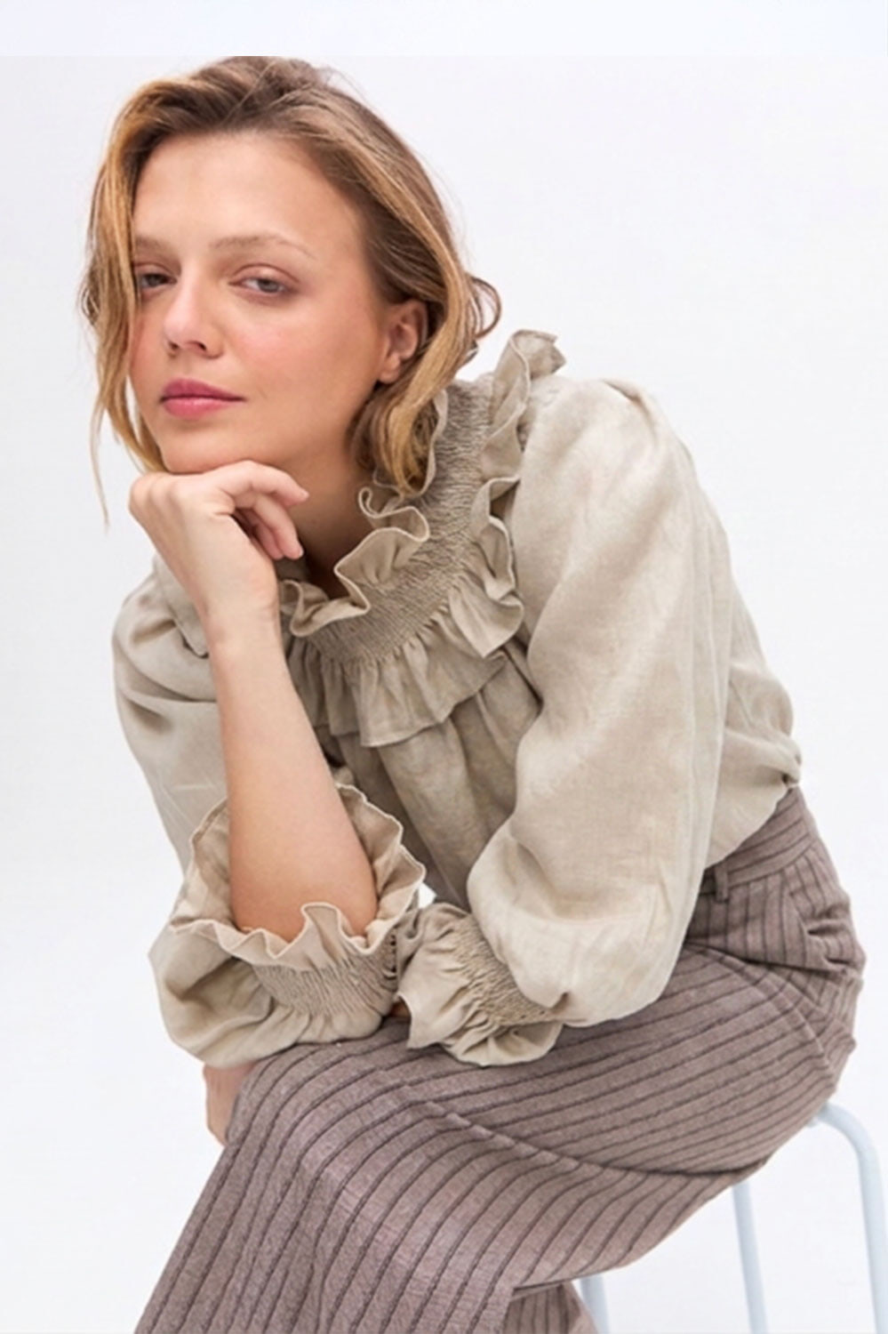 Blusa Bloomer Lino - Margo Baridon