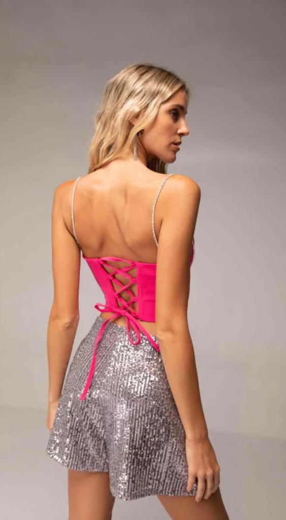 BUSTIER ALBANIA FUCSIA