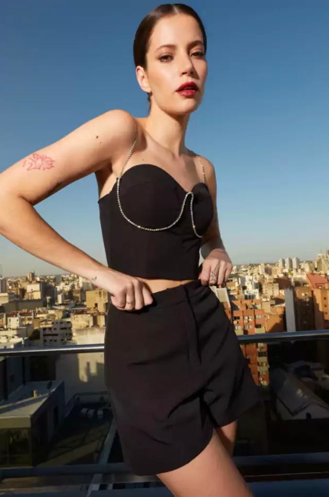 BUSTIER ALBANIA NEGRO