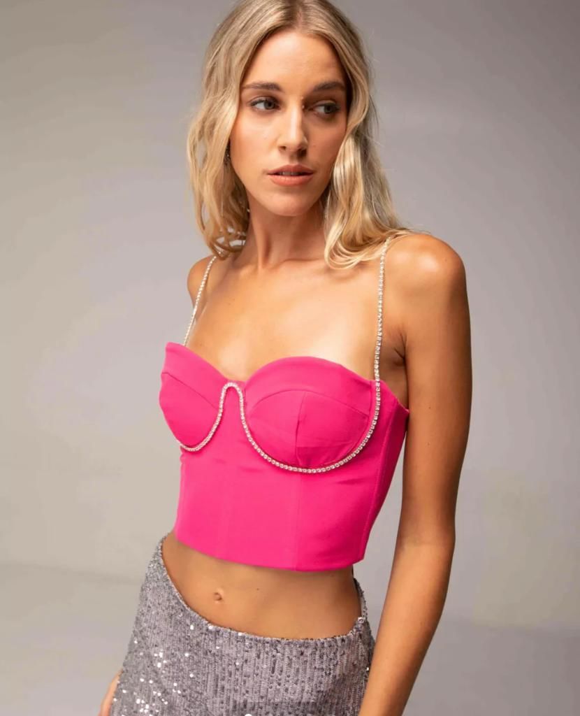 BUSTIER ALBANIA FUCSIA
