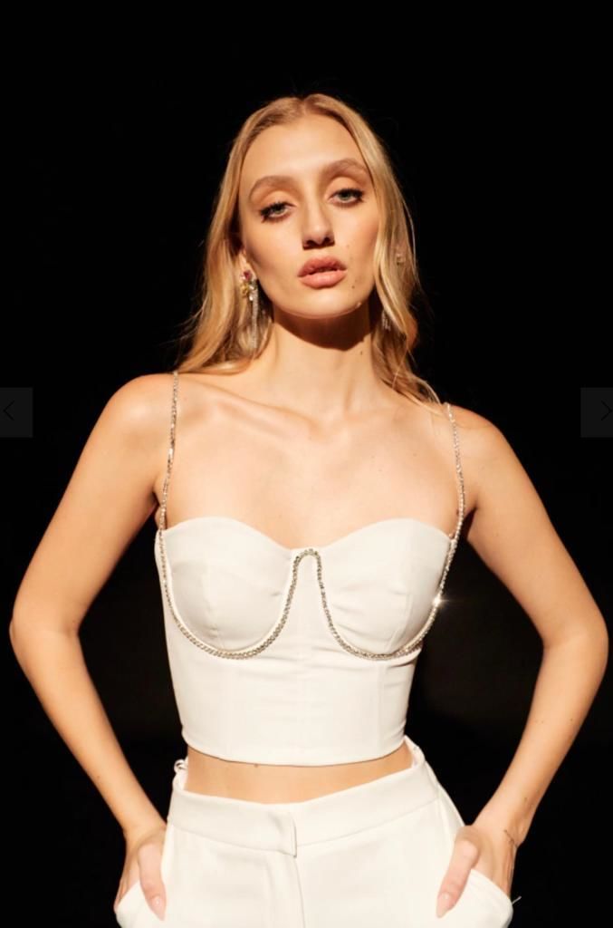 BUSTIER ALBANIA BLANCO