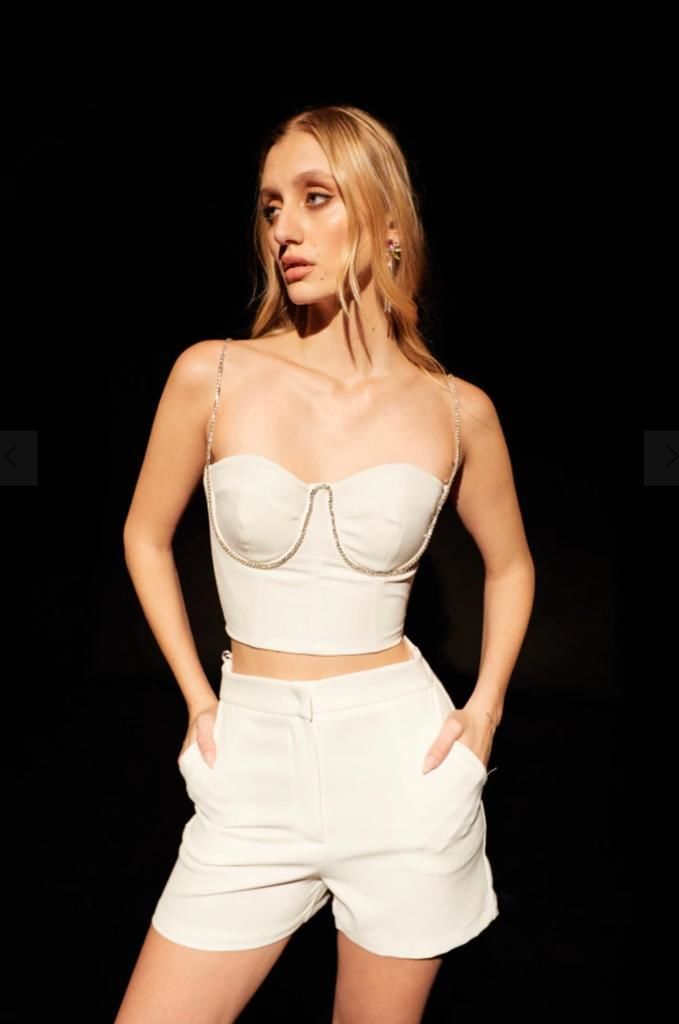 BUSTIER ALBANIA BLANCO