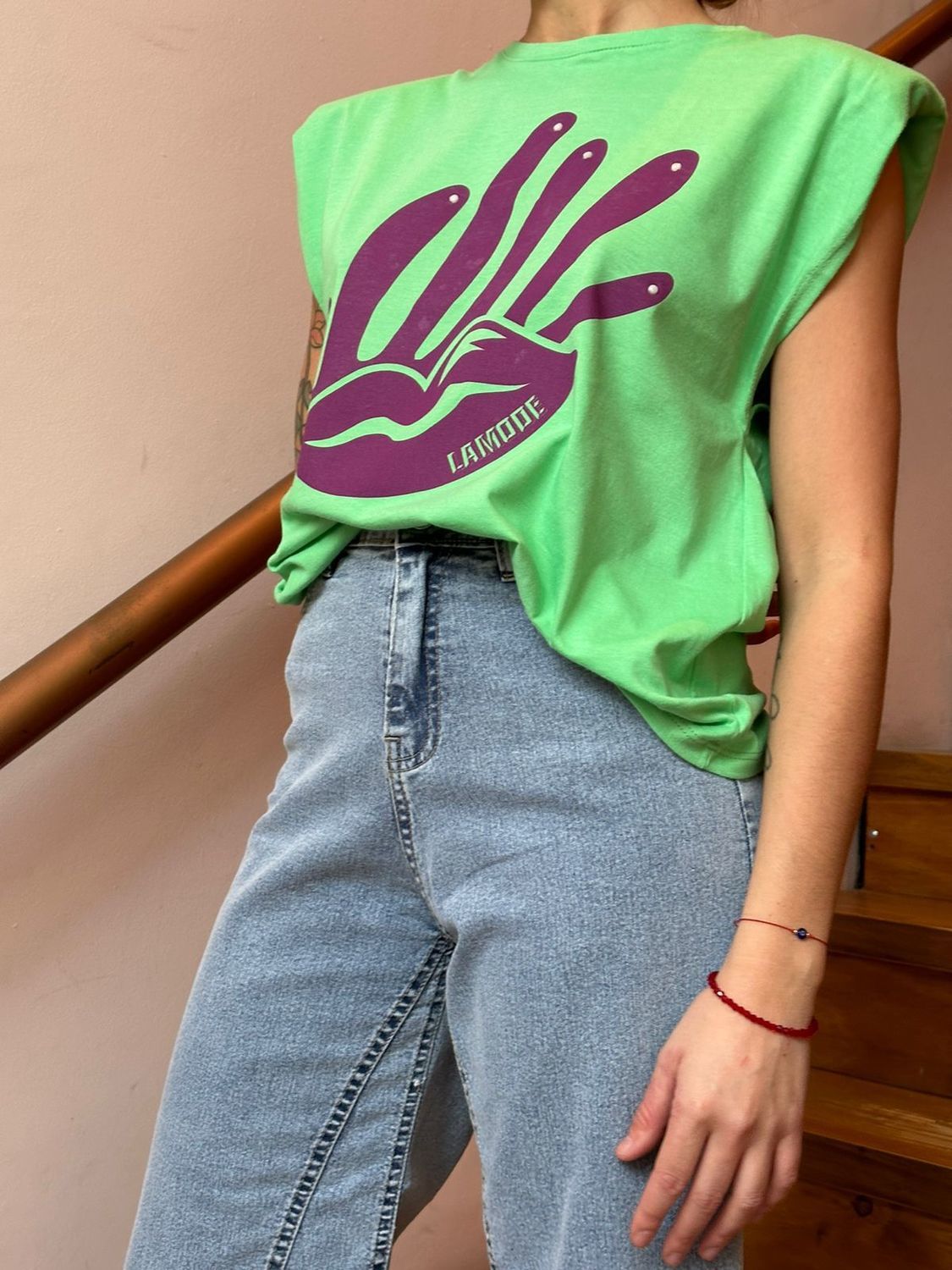 MUSCULOSA TROPICAL VERDE
