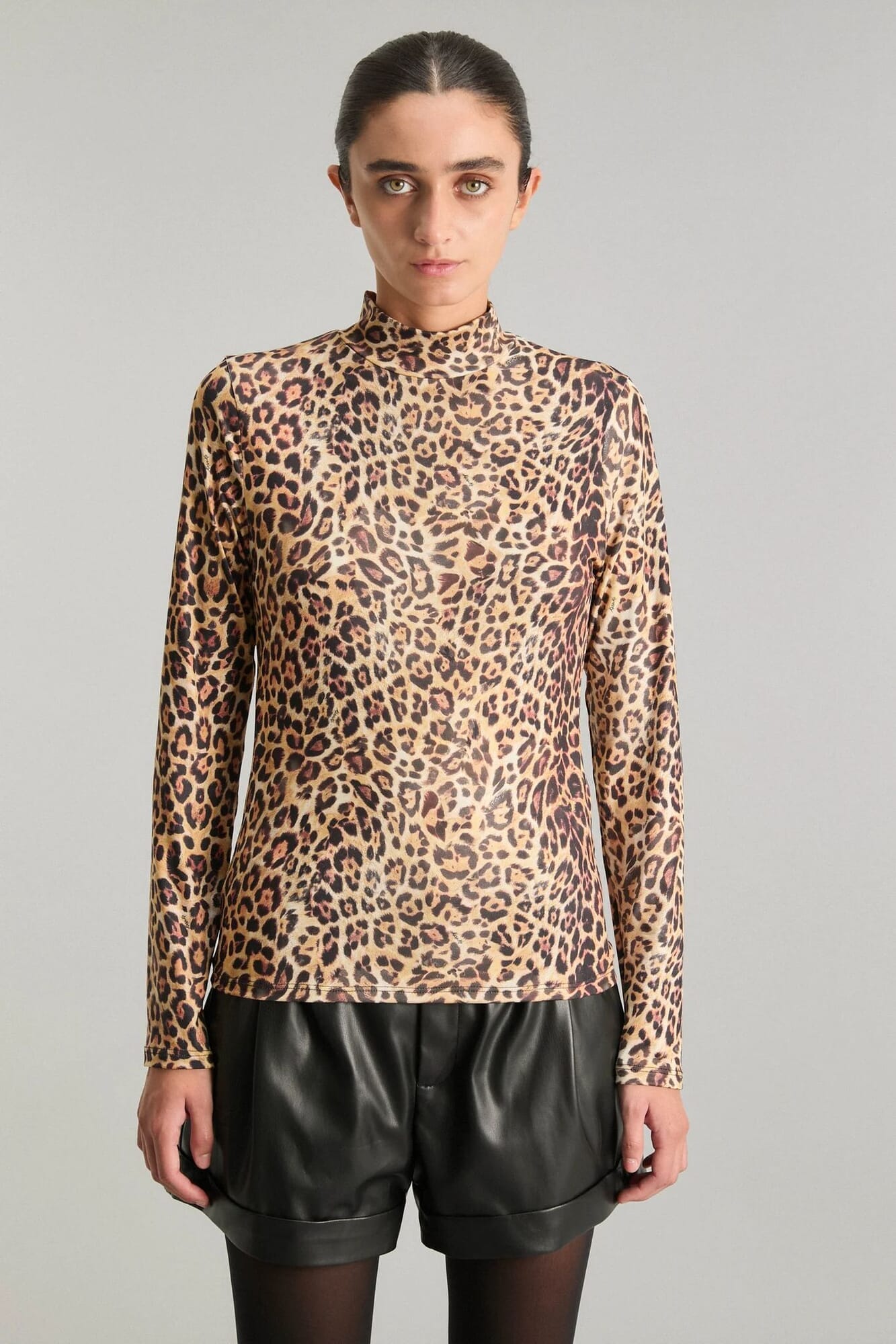 POLERA GLOW LEOPARD