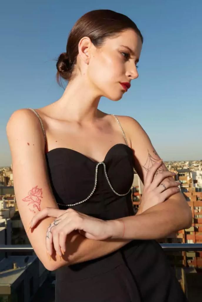 BUSTIER ALBANIA NEGRO