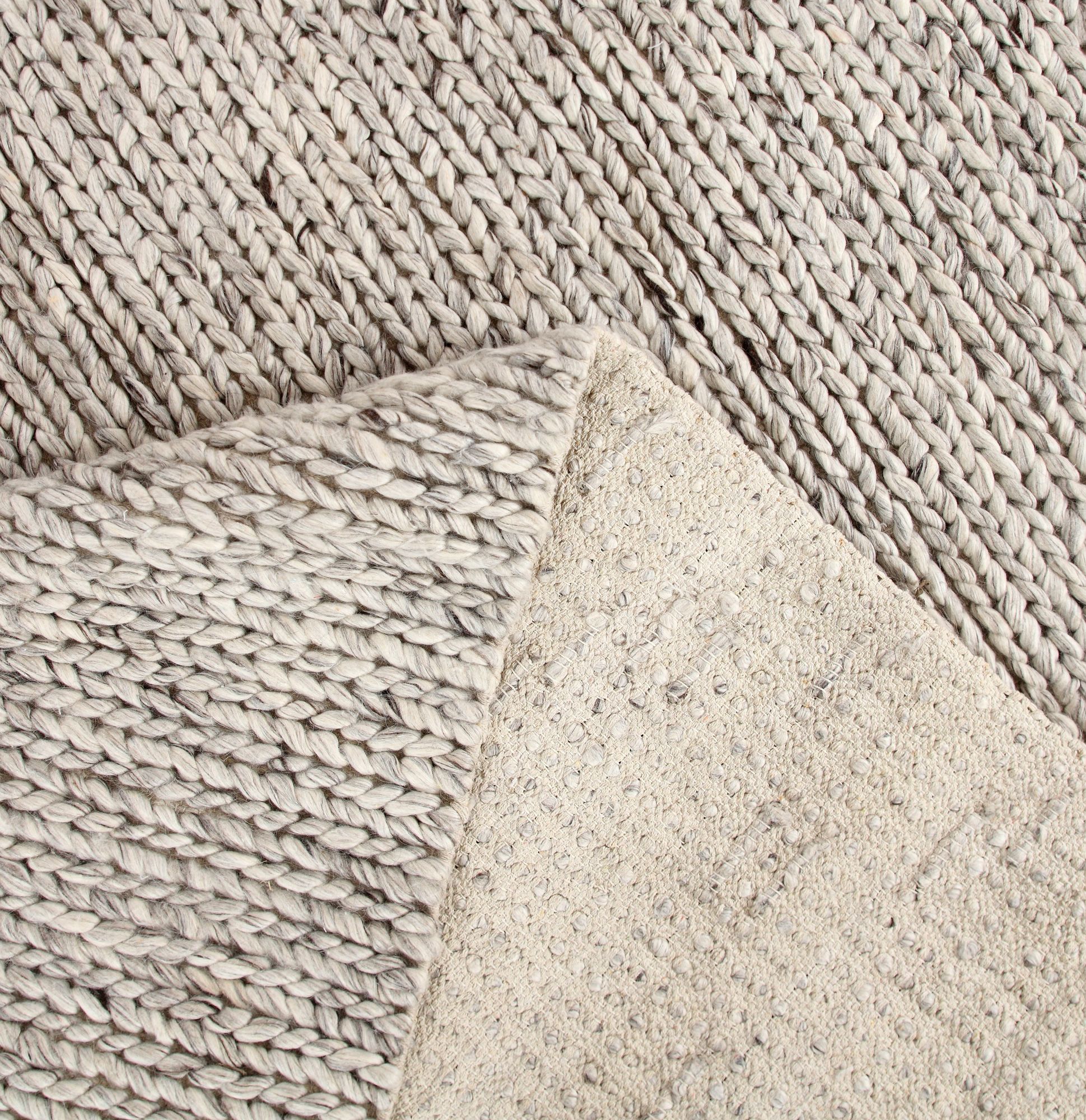 ALFOMBRA LANA ESPIGA GRIS/NATURAL