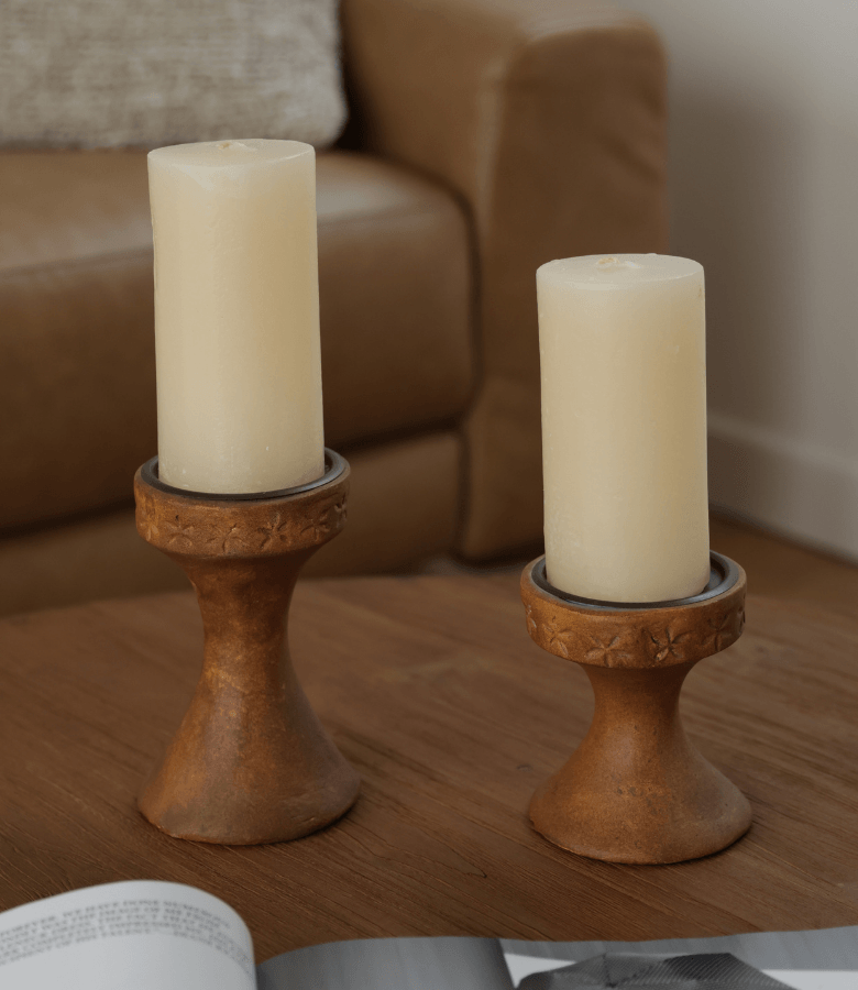 CANDELABRO CUERO ARTERIORS 20X18 S