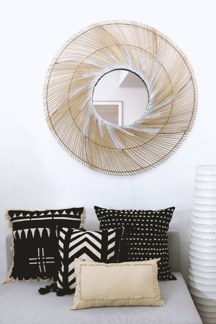 ESPEJO HULLA RATTAN REDONDO