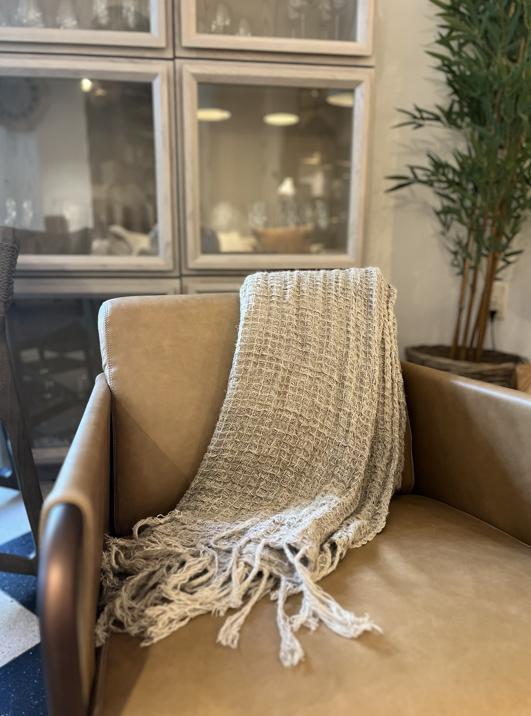 THROW RUSTICO BEIGE TEXTURIZADO