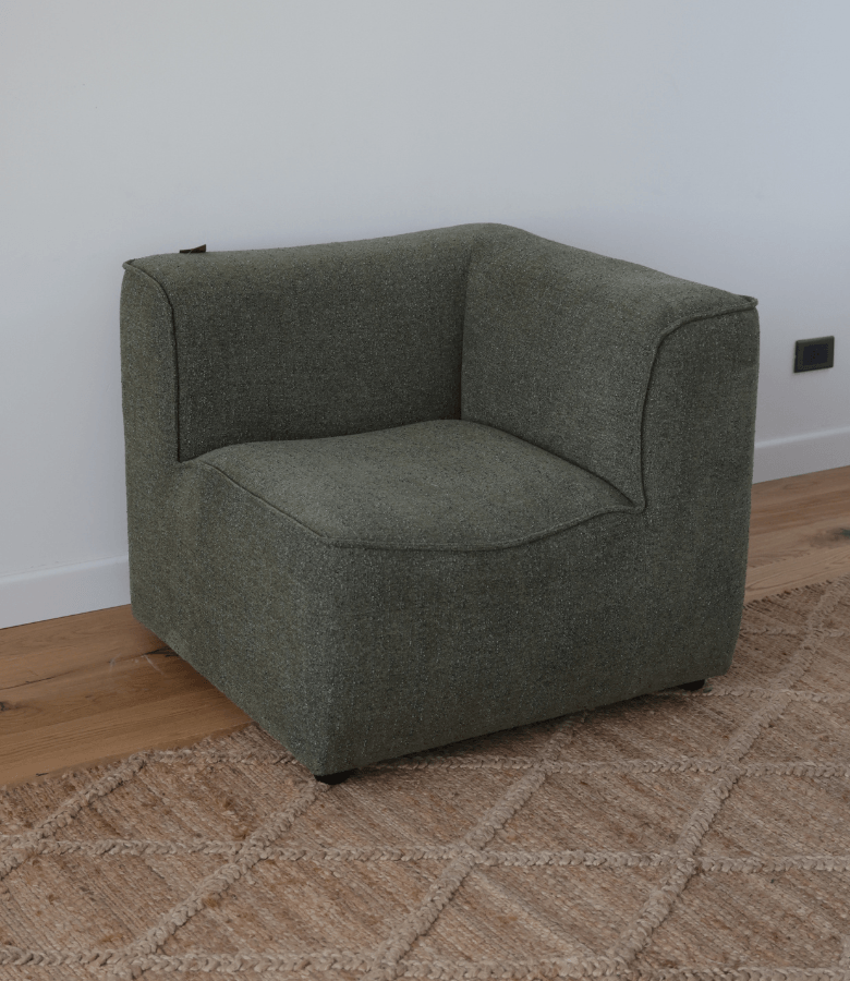 ESQUINERO DER. SOFA VERDE FLAMANT