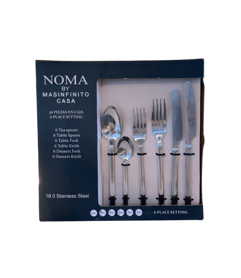 JUEGO DE CUBIERTOS NOMA 36 PIEZAS INOX