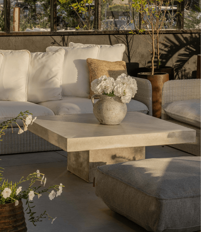 MESA LIVING CUADRADA CEMENTO 110X35