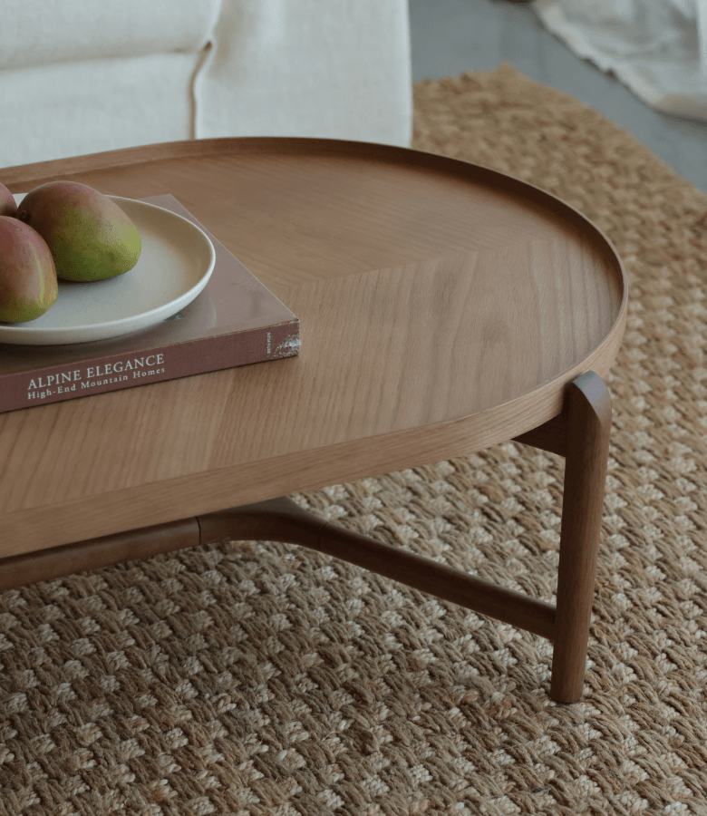 MESA DE CENTRO OVAL LEBLON ROBLE