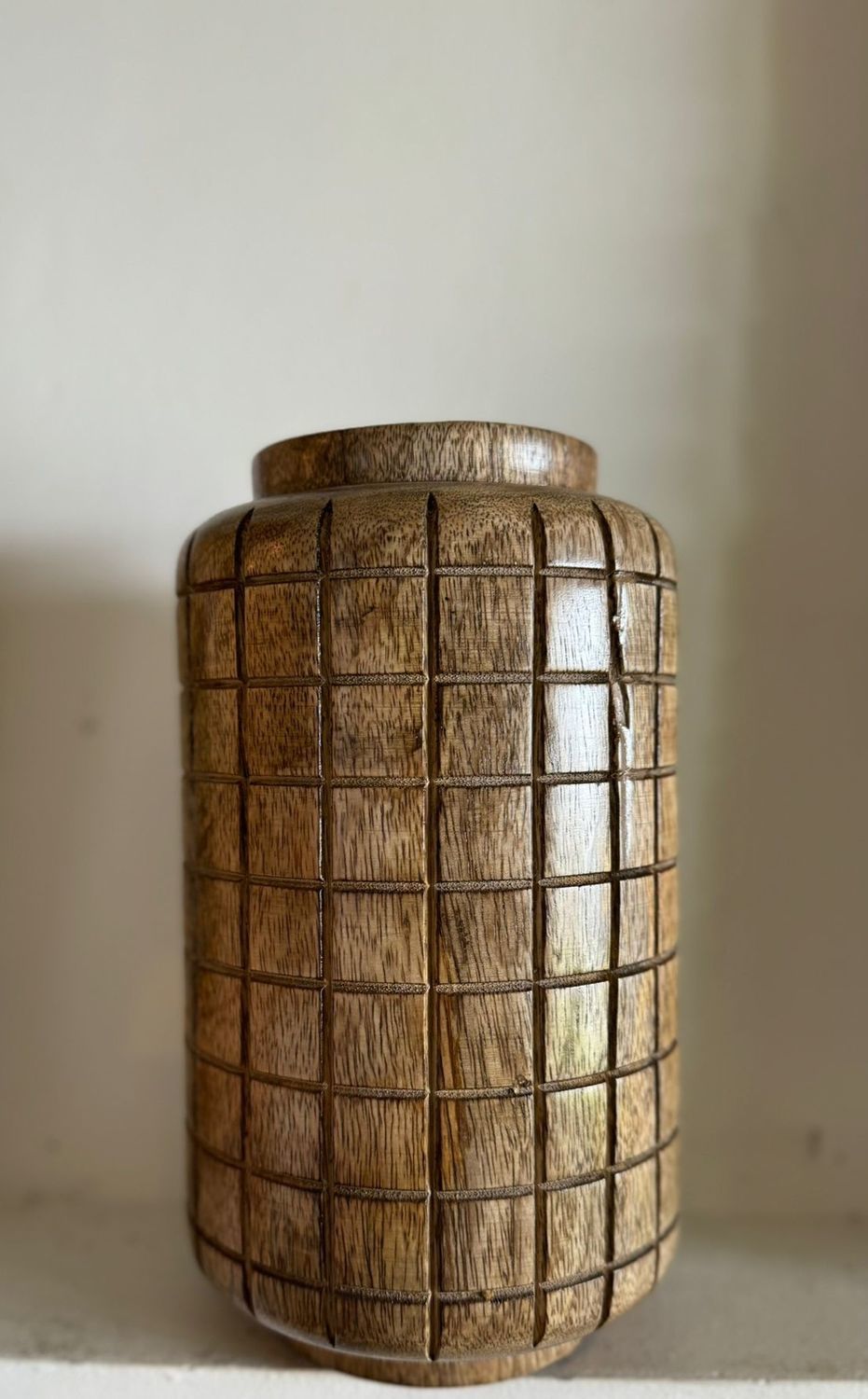 JARRON TRIBAL CUADRADOS NAT RUSTIC