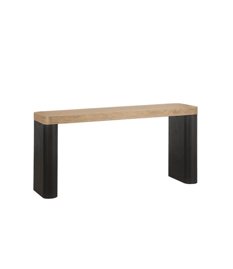 CONSOLA BAKERS ROBLE 160X46X76 NAT Y NEG