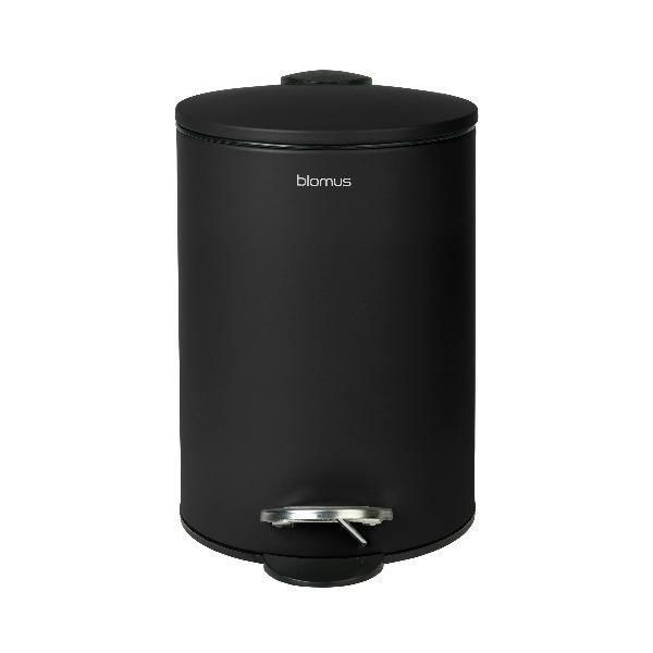 PAPELERA BLOMUS TUBO NEGRO MATTE