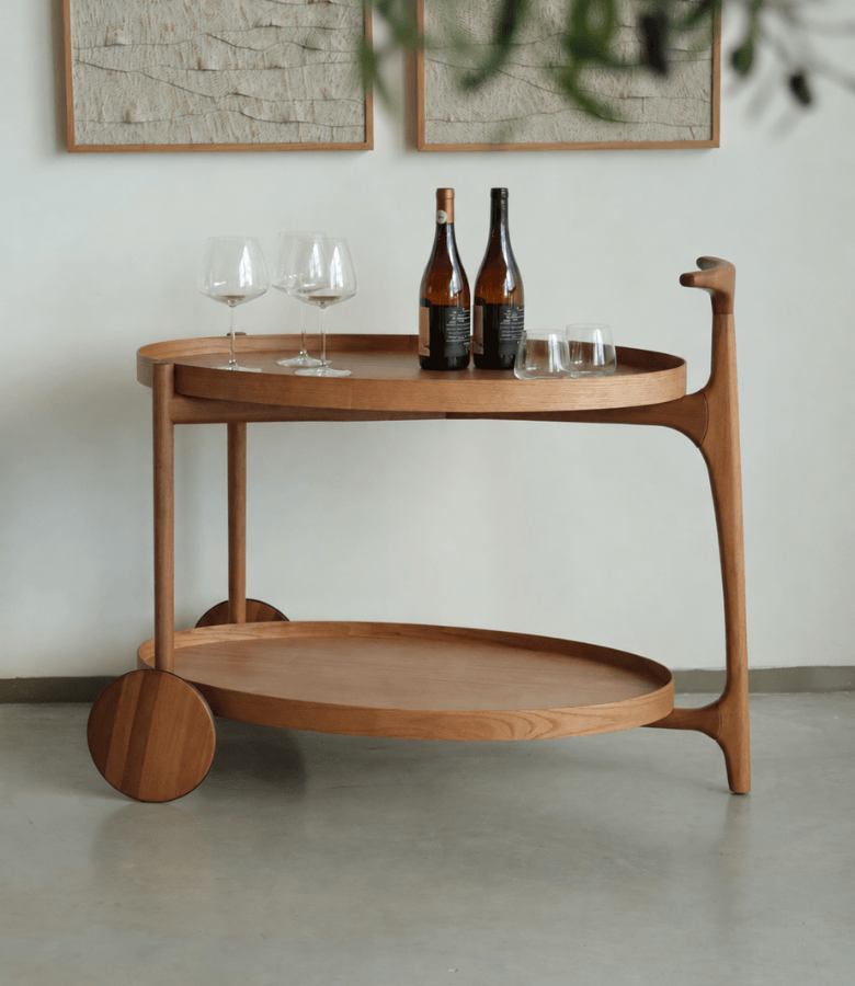 CARRO BAR OVAL LEBLON ROBLE