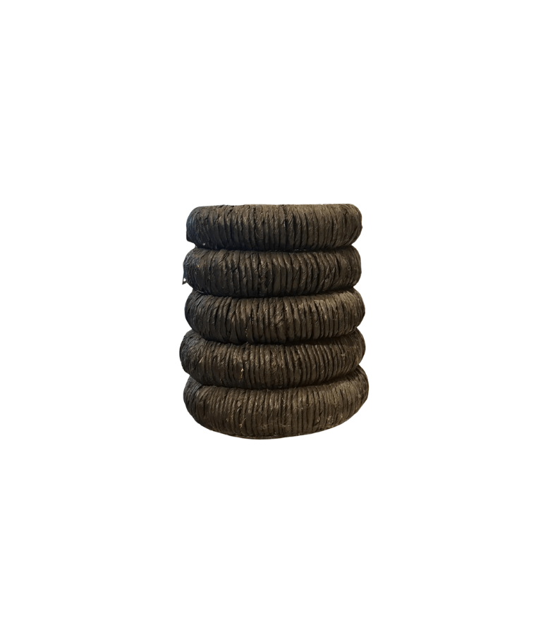 CANASTO CRAFTS TRENZADO ESPIRAL NEGRO