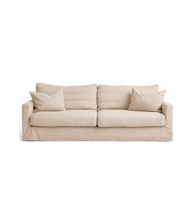 SOFA BISCARROSSE LINO FRANCES 206CM BEIGE