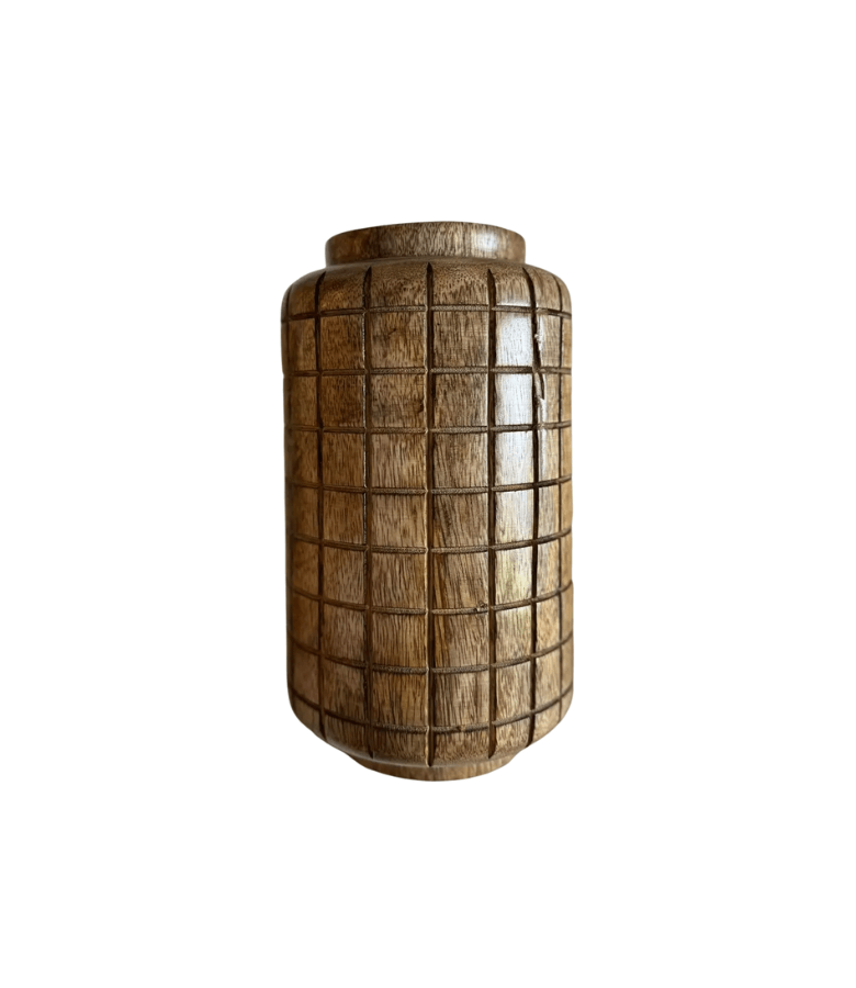 JARRON TRIBAL CUADRADOS NAT RUSTIC