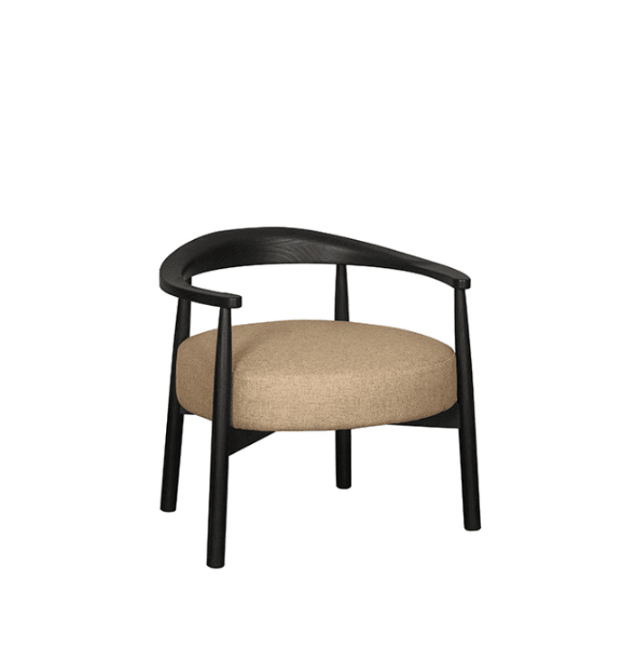 BUTACA BAKERS 64X72X67 ROBLE NEGRA