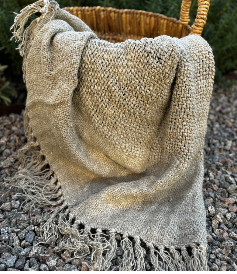 THROW RUSTICO 130X190 BEIGE VINTAGE
