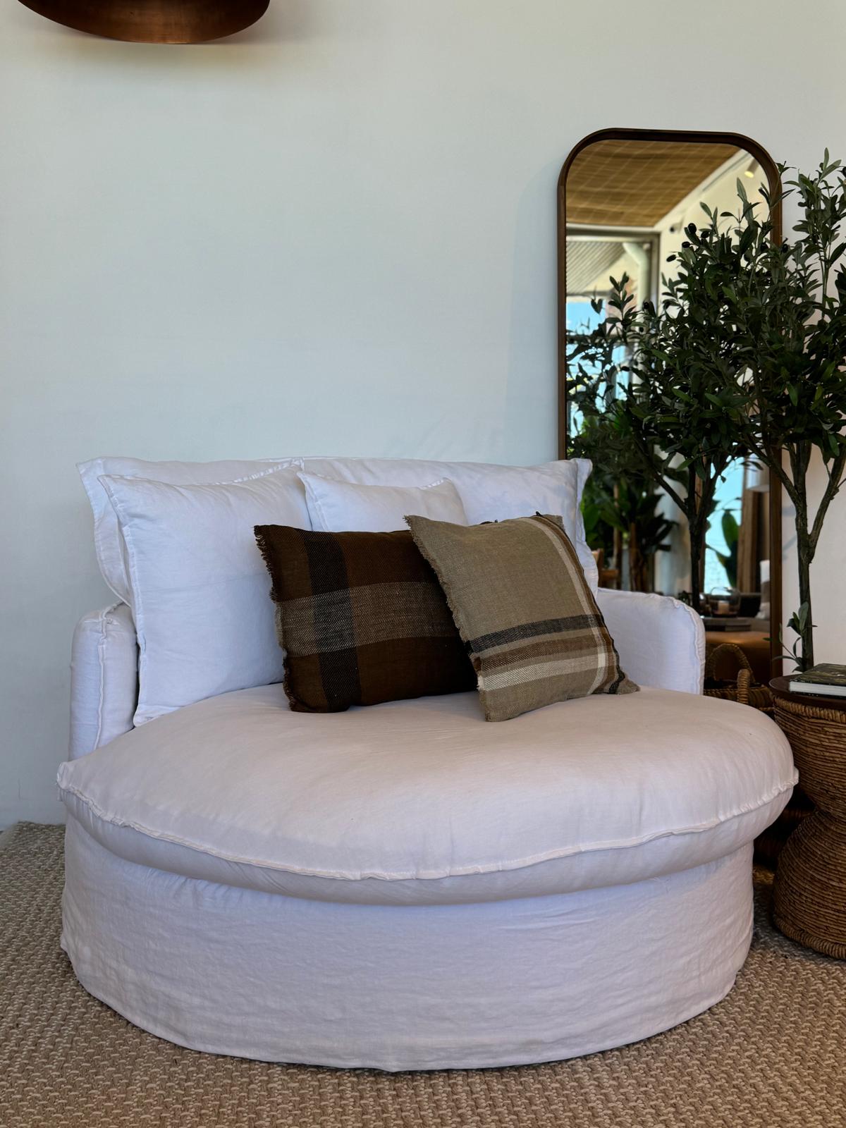 LOVESEAT DONDO LINO BLANCO