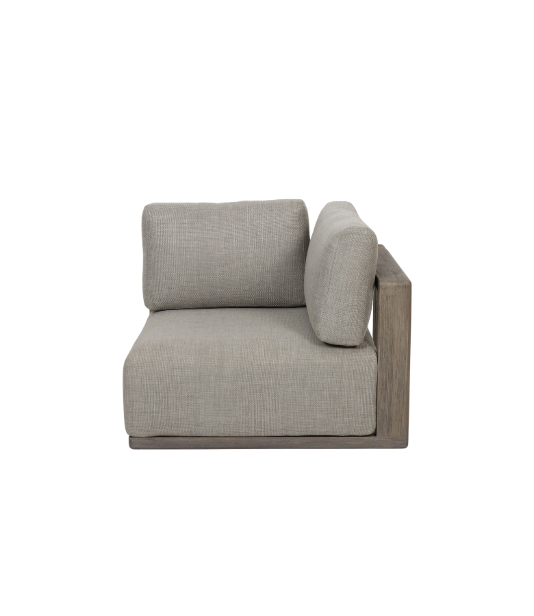 MODULO LUCIANO OUTDOOR TEKA GRIS CON ALMOHADONES
