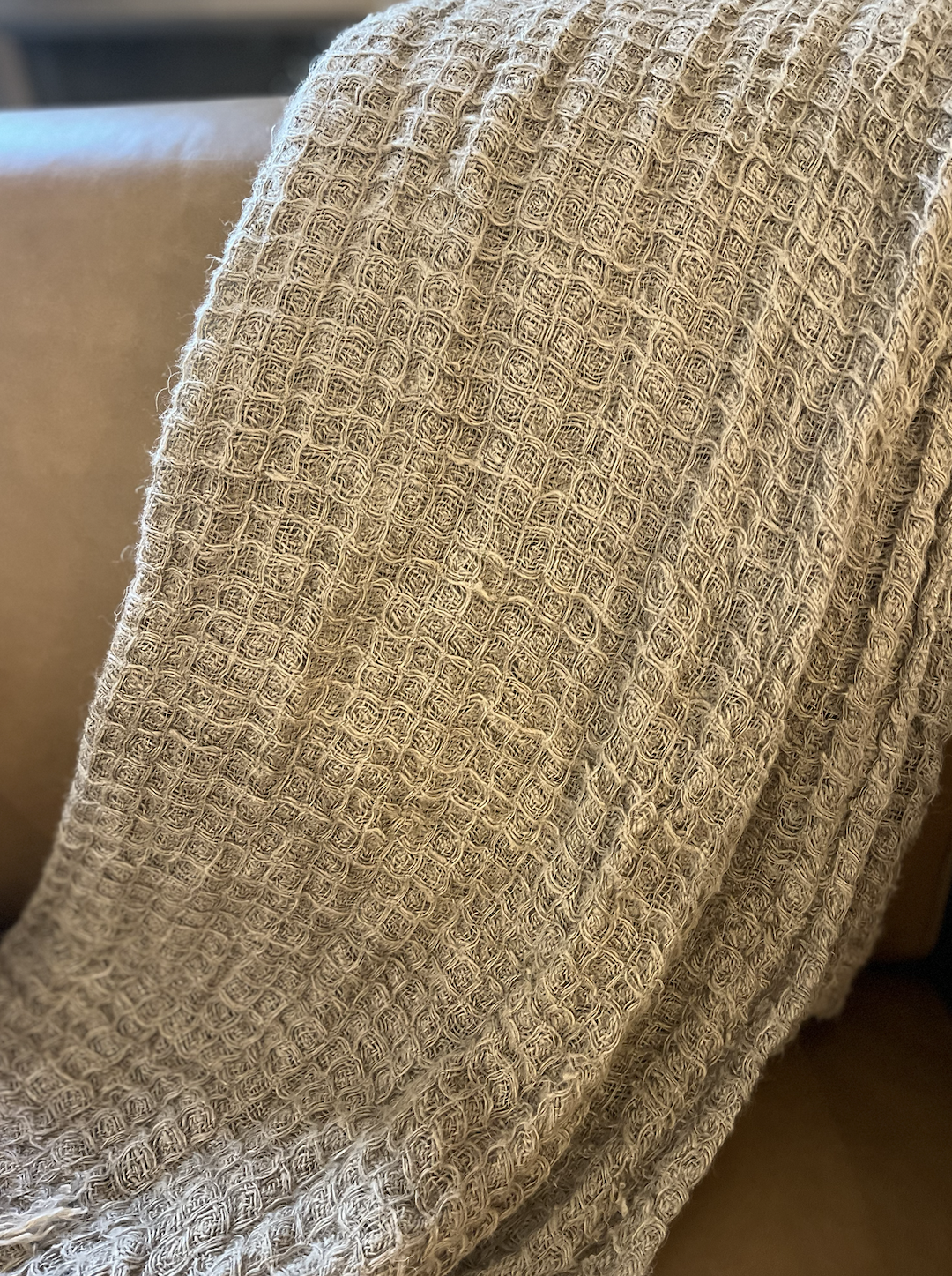 THROW RUSTICO BEIGE TEXTURIZADO