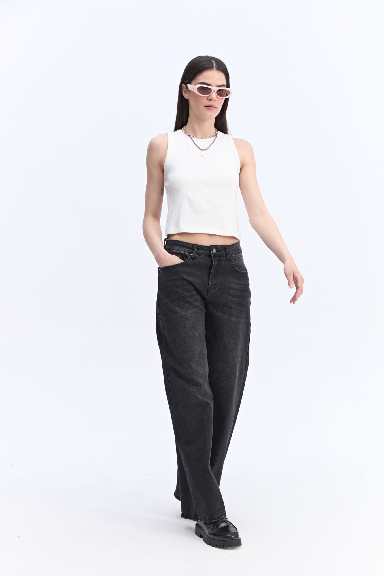 JEAN WIDE LEG DIANA