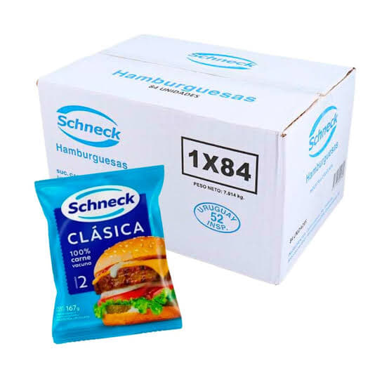 CAJA 84UN HAMBURGUESAS SCHNECK 2X83.5GR