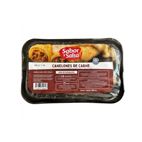 CANELONES DE CARNE SABOR Y SALSA  360GR