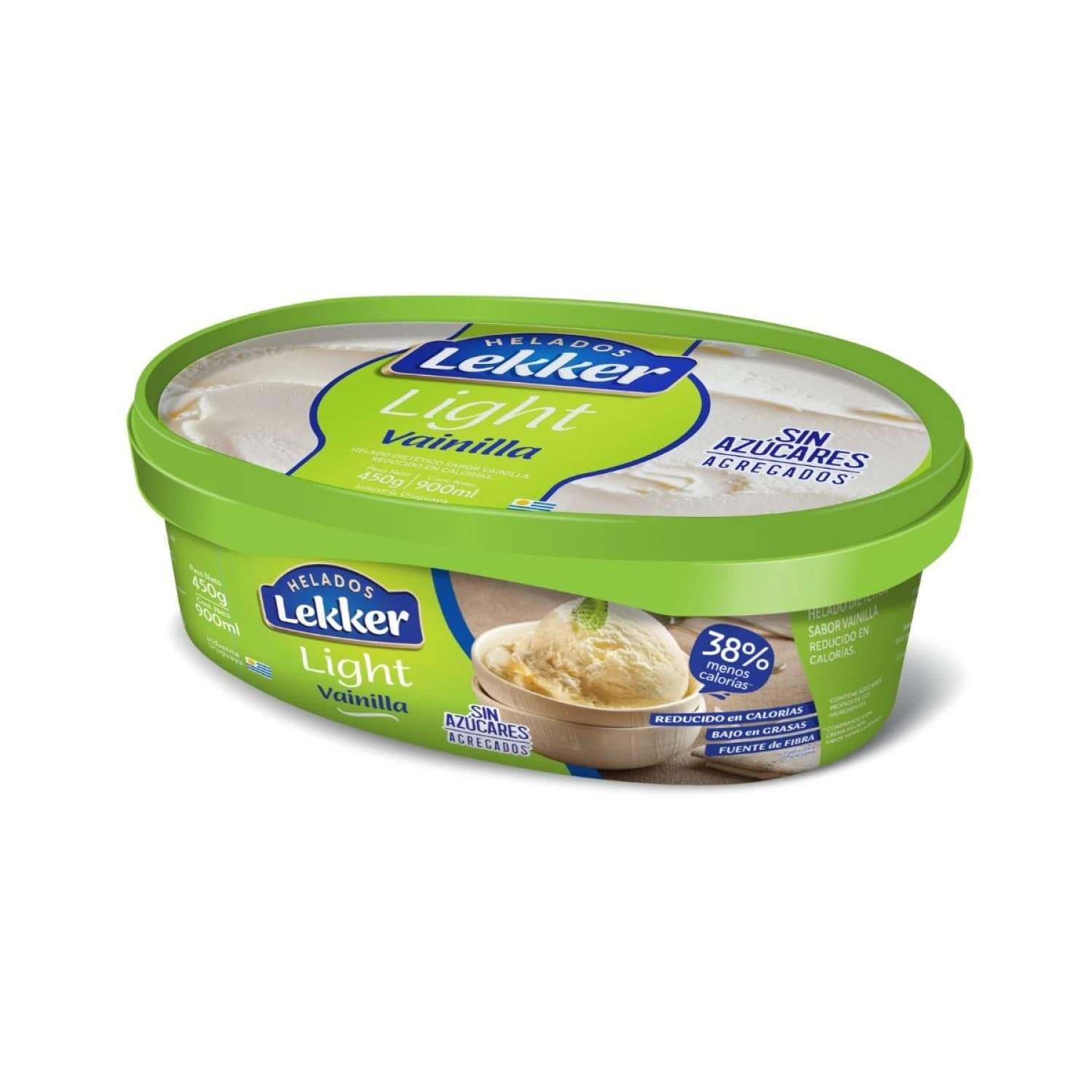 HELADO LEKKER VAINILLA LIGHT 900ML
