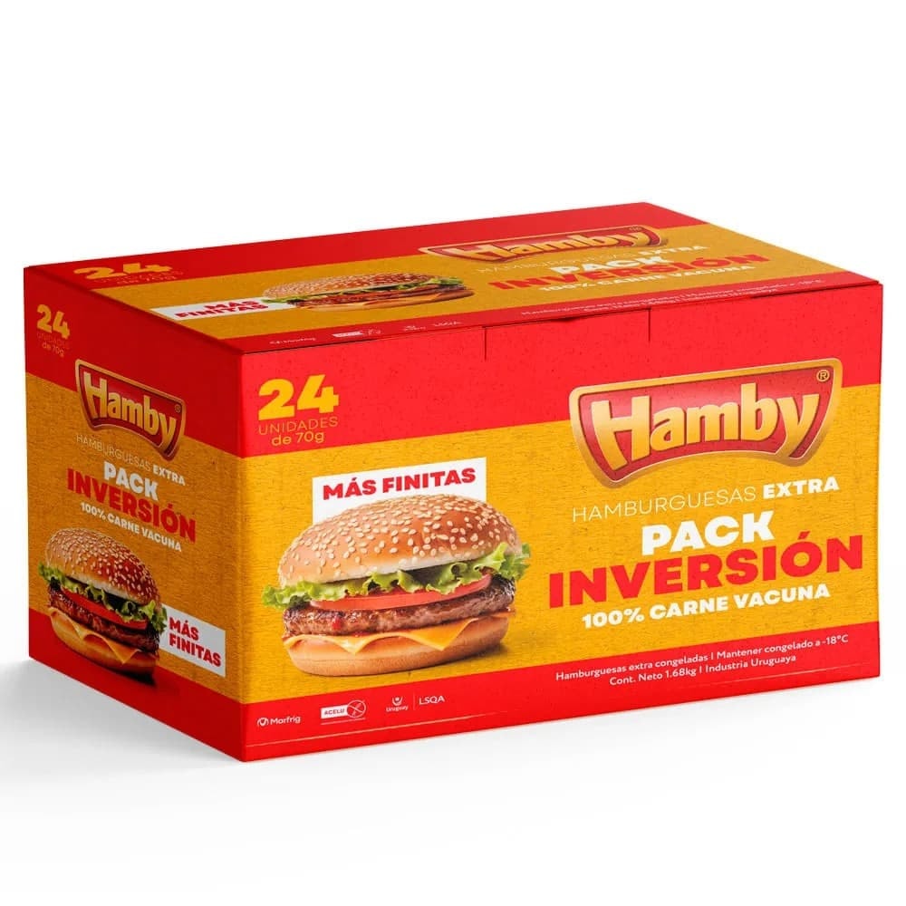 HAMBURGUESAS HAMBY PACK INVERSION X24 1680 GRS.