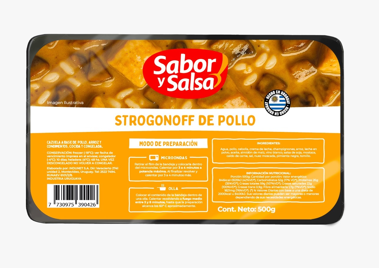 STROGONOFF DE POLLO 500GR SABOR Y SALSA