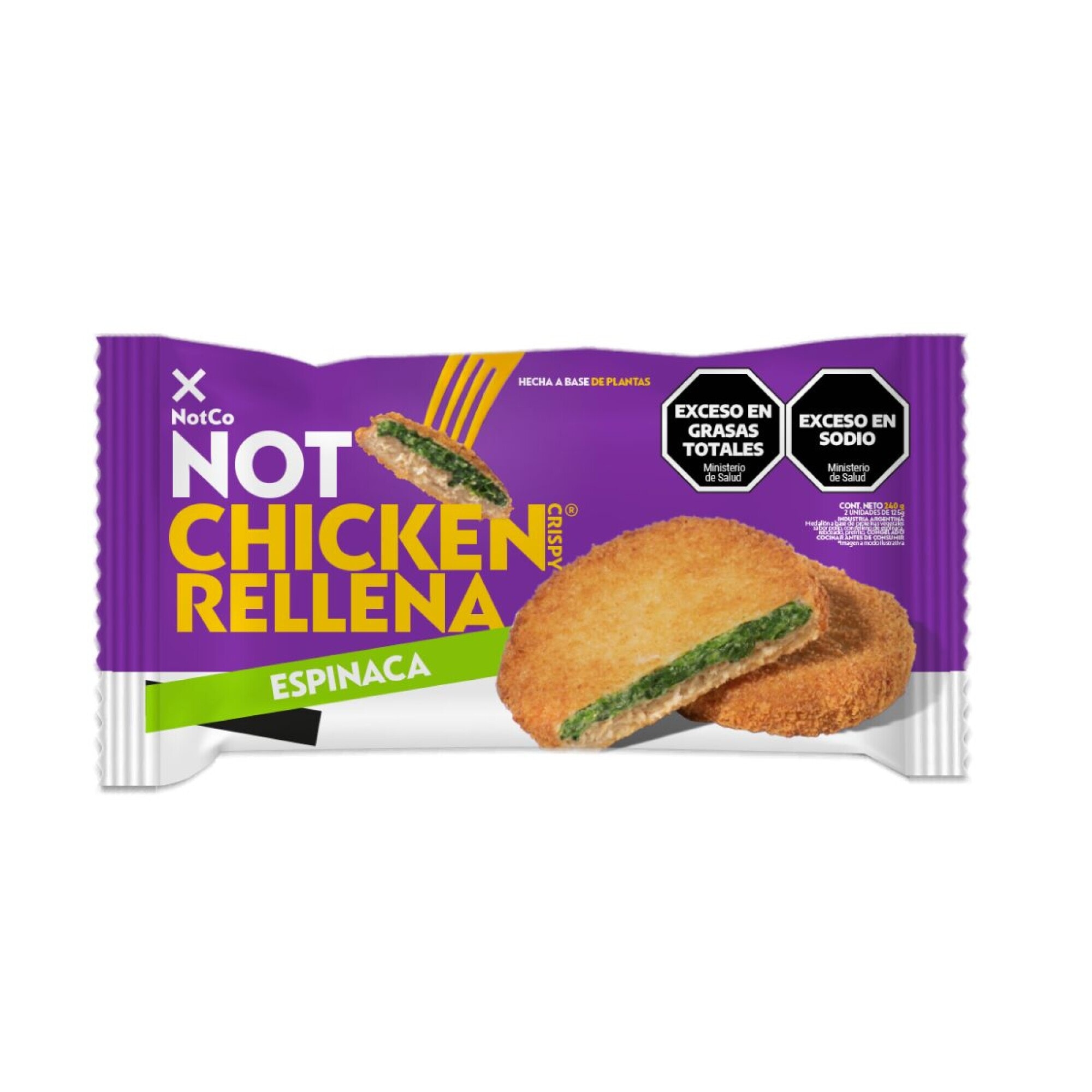NOT CHICKEN ESPINACA 240GR