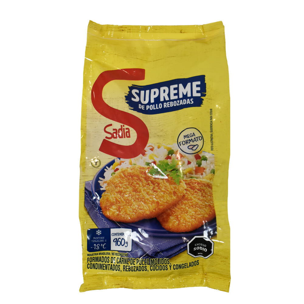 PECHUGA DE POLLO SADIA REBOZADA 960 GRS