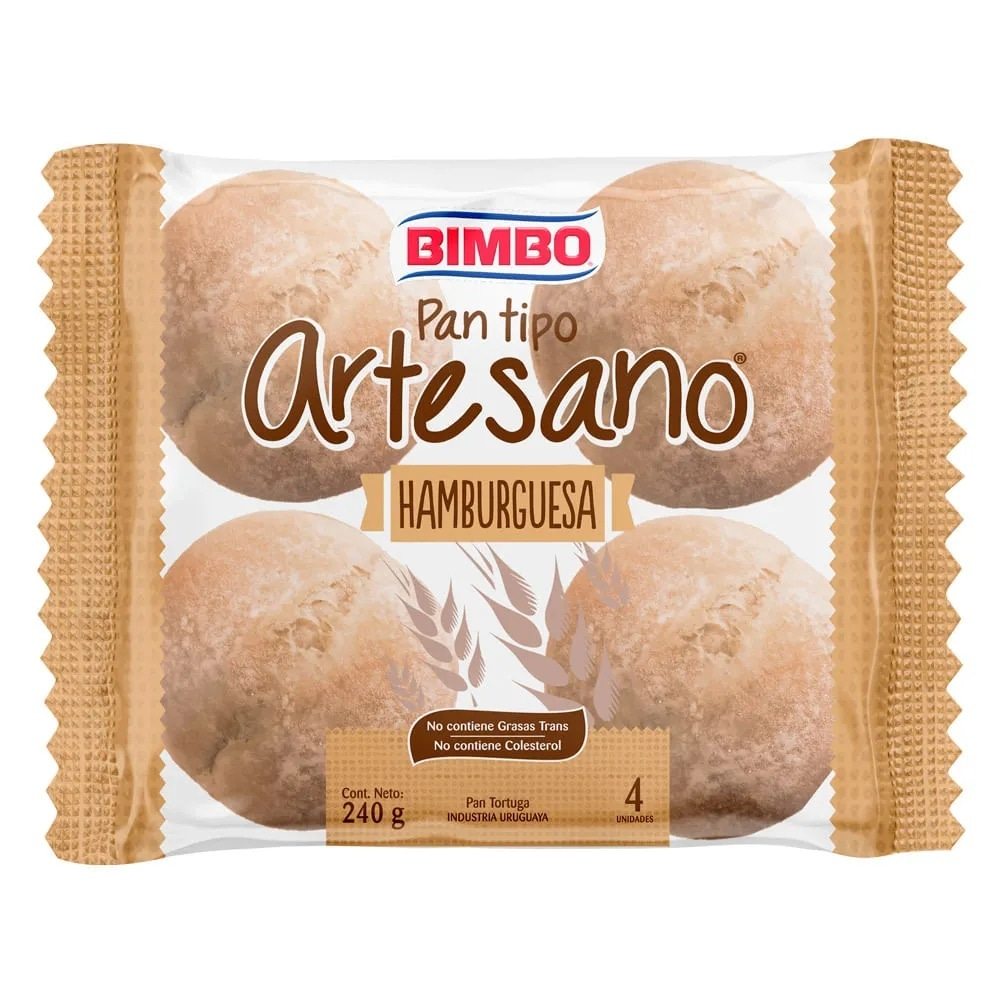 PAN BIMBO HAMB.ARTESANO 4 UN 240 GRS.