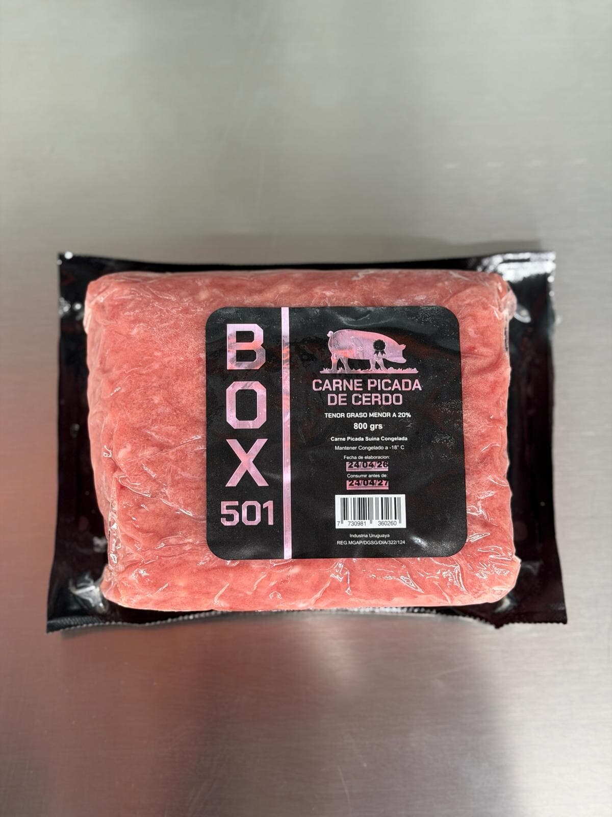 CARNE PICADA DE CERDO BOX 800GR