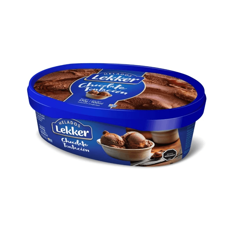 HELADO LEKKER CHOCOLATE TENTACIÓN 900ML
