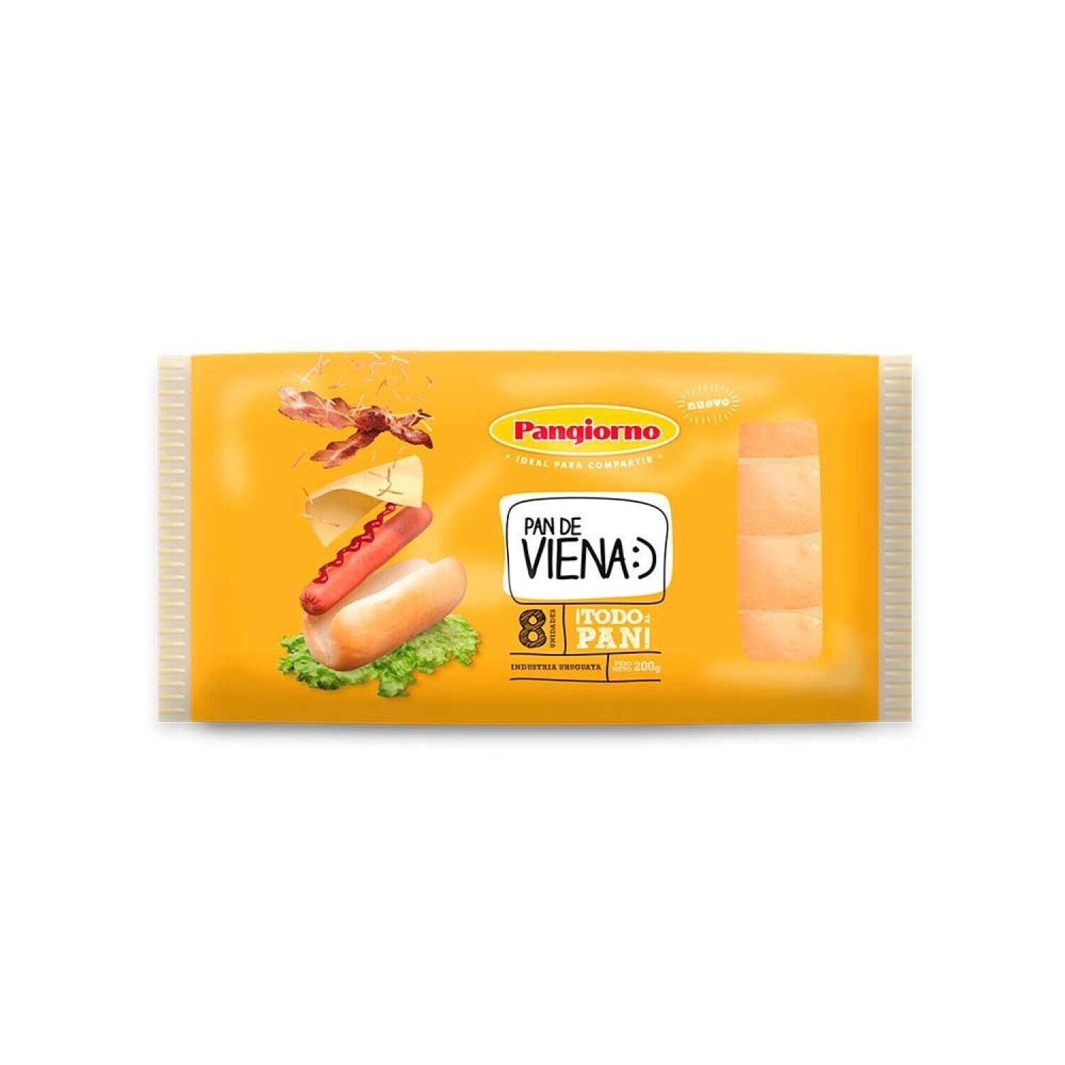 PAN DE VIENA PANGIORNO X8