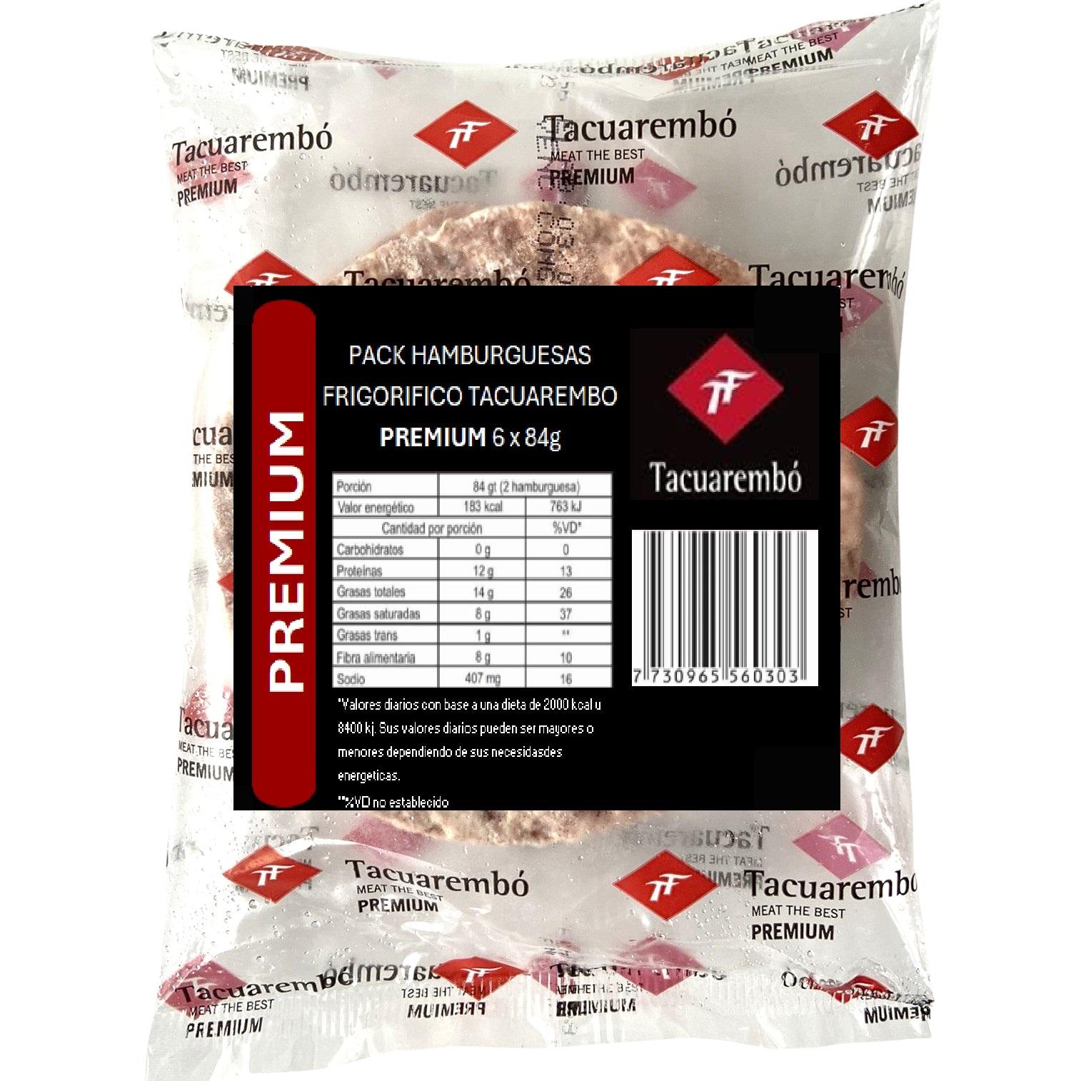 PACK HAMB. PREMIUM CLASICA 6 X 83.5G
